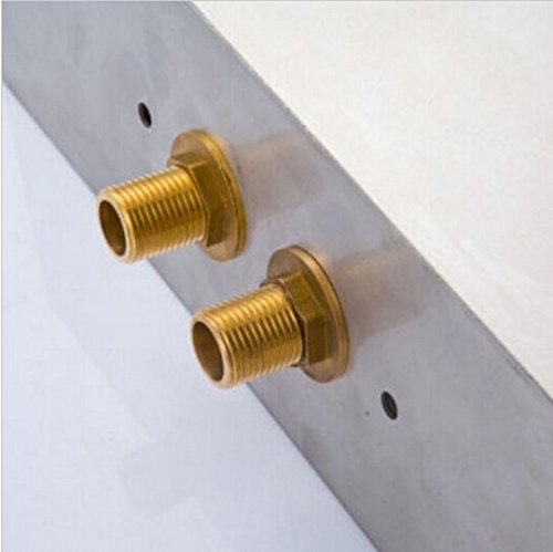 Cascade pluie set robinet de douche Gowe Luxe carré nickel brossé