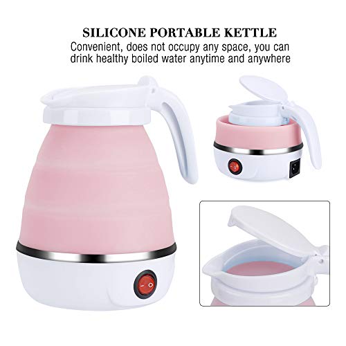 Gobesty Tetera plegable, cocina de acampar enlatada de agua Plegable Silicona Waterkessel Cuna de agua de viaje con piso… - Imagen 6