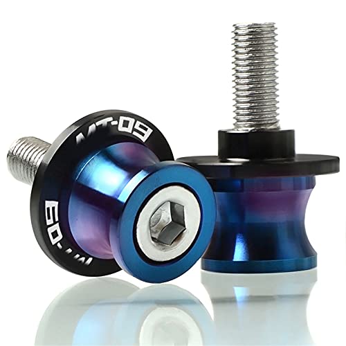 Bobines support moto MT-09 en acier inoxydable, curseurs de bras oscillant colorés 6mm