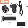 Ebike Throttle, 1 Pair 3 Wires Universal Electric Bike E-Bike Twist Throttle Handle Right Scooter Speed Control Twist Throttle with Cable for 22.5mm Handlebar #2