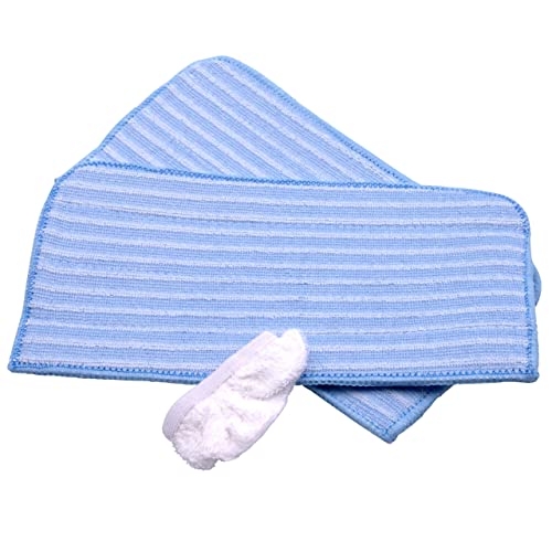 vhbw 3x Housses de rechange compatible avec Dirt Devil AquaClean M319, M319-0 nettoyeur à vapeur - 1x chiffon en coton, 2x chiffons microfibre