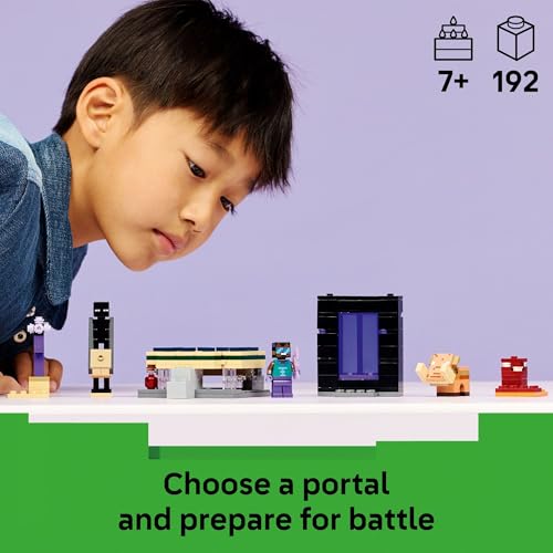 image for LEGO Minecraft Nether & End Portal Journey Building Toy for Boys & Gir