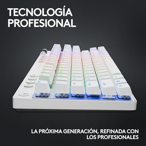 Logitech G Pro X TKL Lightspeed, Teclado inalámbrico para Gaming - Blanco - US INT'L - Tactile - imagen 8
