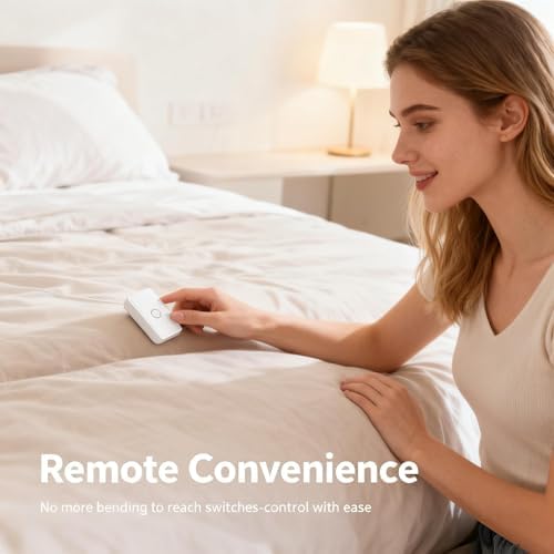 LoraTap Remote Control Outlet: Wireless Wall Switch β 656ft Range β on Off Outlet Switch for Lights & Small Appliances β Pre-Programmed & No Wiring - 5