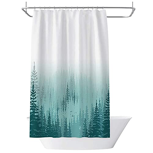 Rideau de bain cabine de douche long en tissu polyester - 2