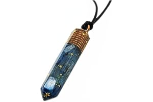 Natural Kyanite Orgonite Pendant, 5cm Kyanite Necklace for Reiki, Wealth, and Love