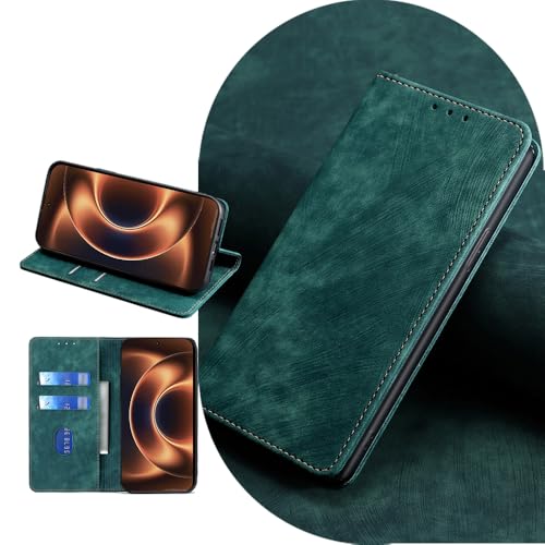 AiMaoo �P�[�X Xiaomi 17 Ultra �Ή��yTPU�J���������Y�ی�t���z�h�o �ϏՌ� �����h�~ �y�� ���� PU���U�[ �J�[�h���[ RFID���C�h�~ �}�O�l�b�g �X�^���h�@�\ �P�[�X �蒠�^ Xiaomi 17 Ultra�p (�O���[��