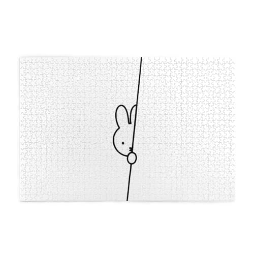 ミッフィー ジグソーパズル 木製 1000ピース キャラクター パズル 減圧 レジャー おしゃれ 子供 初心者向け プレゼント 75 x 50cm