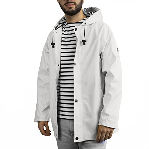 Image of Breizh Ocean - Jackets for Men - XS to 4XL - French Creation ARMOR - Rains Waterproof Jackets with Striped Lining - Waterproof Jacket