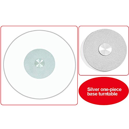 Plateau tournant en verre cuisine table rotatif pivotant robuste grand de service - 5