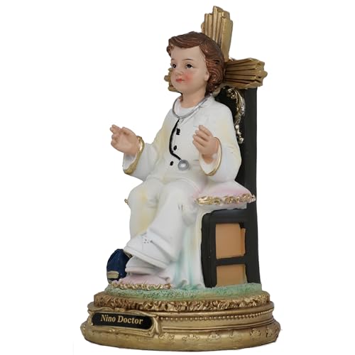 Cannan Santo Niño Doctor 7" Resina Figura Religiosa miniatura 2