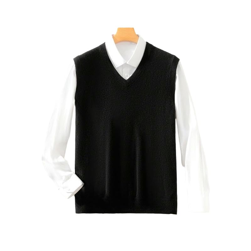Pull ample sans manches col en V homme en maille texturée premium - 6