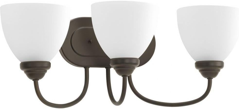Progress Lighting P2919-20 3-Light Bath Vanity Light, Antique Bronze Finish