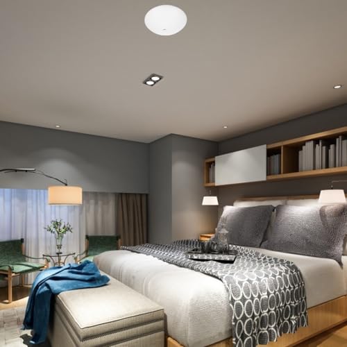 EPIGEIST Round Ceiling Light Shade Replacement with Sensor Plastic Dome Lampshade Cover 10.61 Inch Flush Mount Light Cover by EPIGEIST - Used condition - Image 5