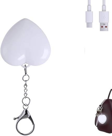 TAZLYN Purse Light Purse Heart Light Keychain Light Glow Keychain lamp Gift for Best Friend Female LED Keychain Light Glow...