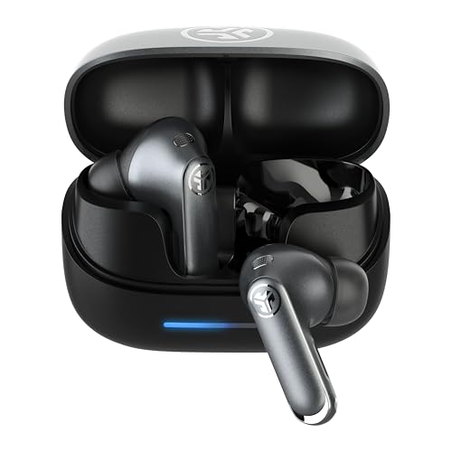 JLab Epic Pods ANC True Wireless Bluetooth Earbuds, Hybrid Dual Driver System, Knowles Balanced Armature, Adaptive Noise Canceling, 56+ Hours Playtime, Custom Sound via App, Wireless Charging, Black