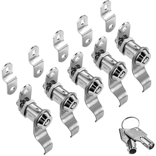 RV Locks for Storage Door 1-1/8 Inch Camper Storage Locks for Travel Trailer Compartment Cabinet Drawer with Keys Keyed Alike 5 Pack