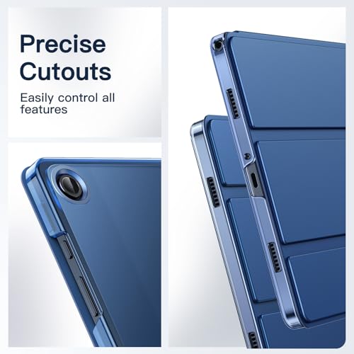 Image of JETech Cover Case for Samsung Galaxy Tab A9+ / A9 Plus 11-Inch 2023, Slim Translucent Back Tri-Fold Folio Stand Protective Tablet Cover, Auto Wake /Sleep (Navy)
