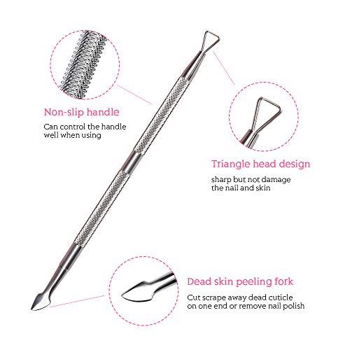 Image of Nail File and Finger Nail Clips, MORGLES Nail Polish Remover Pads and Clips 10pcs Gel Nail Polish Remover Clips Caps Pink 6pcs Professional Nail Buffer Files 300pcs Wipe Cotton Pads Cuticle Pusher