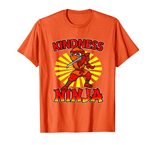 Orange UNITY DAY Kindness Ninja design. Anti Bullying Gift T-Shirt