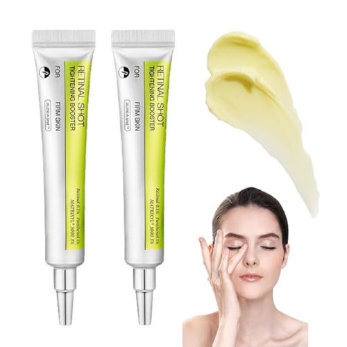 2 Pcs Retinal Shot Tightening Booster, Retinol Eye Cream for Dark Circles & Puffy Eyes, Anti Wrinkle Eye Cream, Under Ey/e Cre/am for Wrinkles, Dark Circle Treatment, Collagen Boost Eye Serum