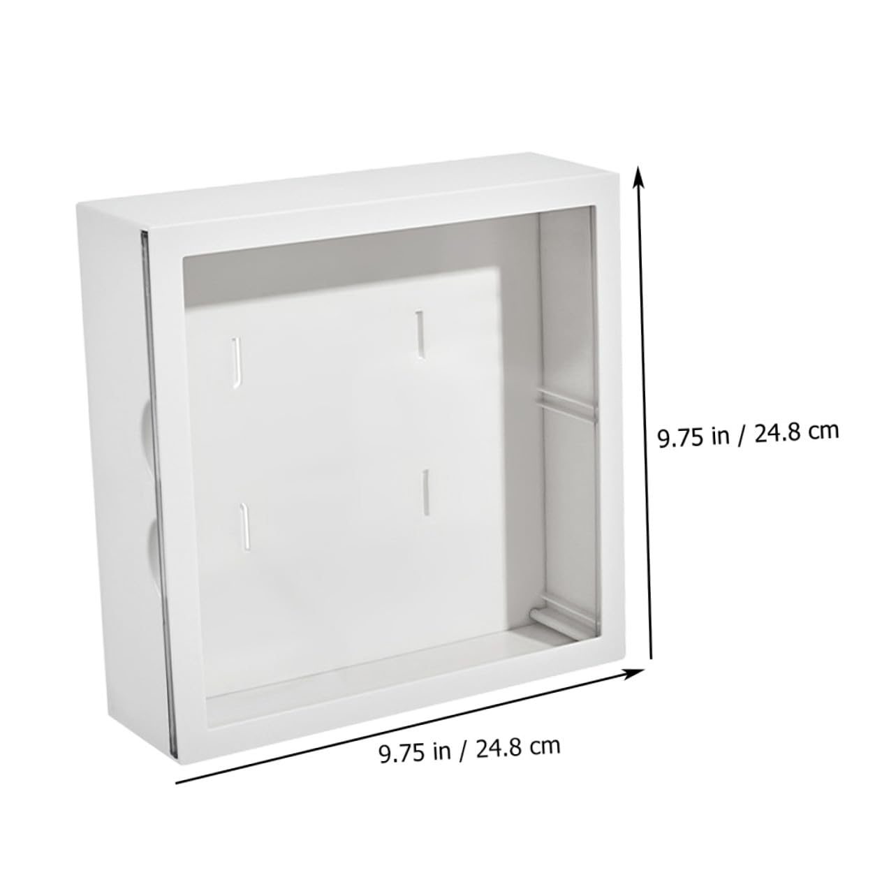 Expositor Transparente para Pared, Caja Organizadora de Juguetes en Color Blanco, Vitrina para Figuras de Colección, Estuche Almacenamiento para Manualidades y Objetos