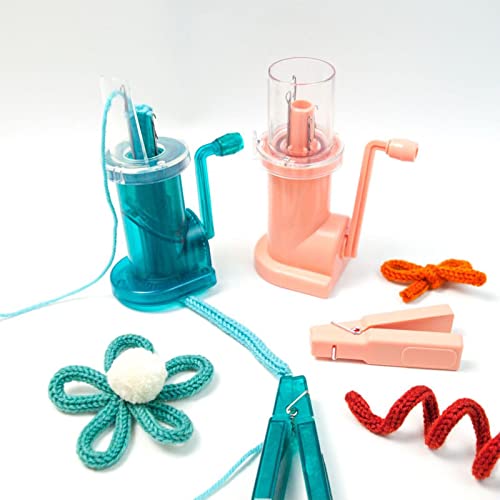 YIJU Máquina de tricô automática para criar cachecóis e pulseiras, AZUL