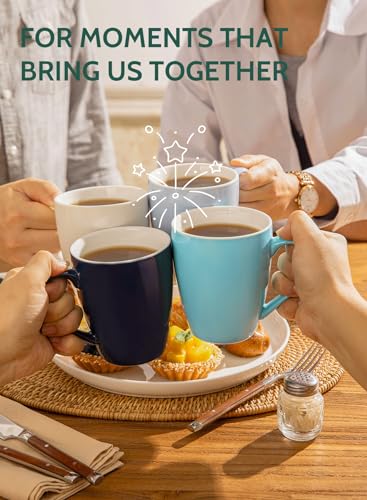 image for Sweese Porcelain Coffee Mugs - 16 Ounce (Top to the Rim) for Coffee, L