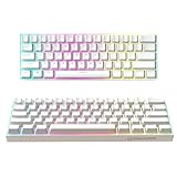 Kraken Keyboards Pro 60%キーボード 60%ゲーミングキーボード メカニカル - ホワイト - ホットスワップ可能 - PC、Xbox、PlayStation、MACでのゲーム用 (ホワイトアウト | シルバースイッチ)