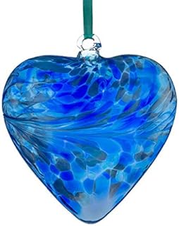 Sienna Glass HR8BL Friendship Heart, Blue 8cm
