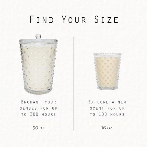 Simpatico No. 17 Fern Hobnail Candle, Crisp Mayapple with Fresh Moss & White Cedar, Pressed Hobnail Glass Jar, 100-Hour Burn Time, Scented Candles for Home, 16 oz by Simpatico - Image 5