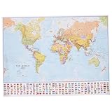 Image de la carte du monde : brisez la sensation terne de l'espace, pleine de vitalité, adaptée à une variété de scènes d'espace, décoration murale de peinture vintage