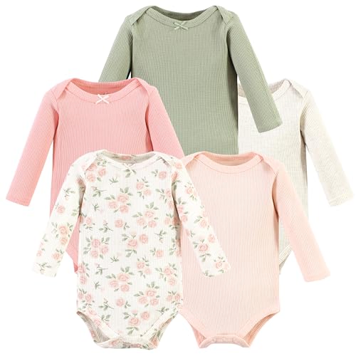 Image of Hudson Baby Unisex Baby Thermal Long Sleeve Bodysuits, Snowflake