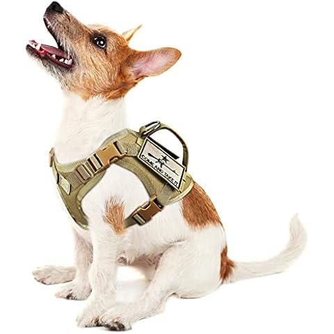 Tactical Puppy Vest Harness, Adjustable Military Vests for Small Dogs Outdoor Training Puppy Harnesses with Handle Cover