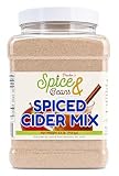 Spiced Apple Cider Drink Mix 2.5 lb | Instant Hot Apple Cider Beverage Mix | Hot Drinks, Holiday Parties, Catering, Offices & Seasonal Entertaining | Bulk Resealable Container, Packed in USA | Dasher's Spice & Beans