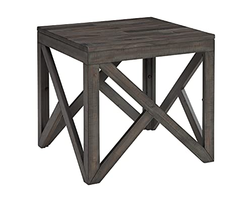 Signature Design by Ashley Haroflyn Rustic Square End Table,Grey
