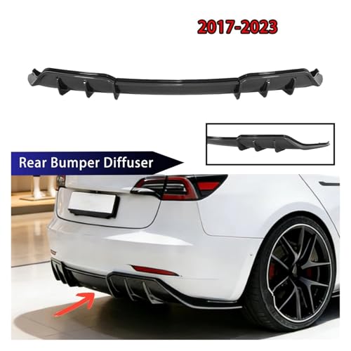 Diffuseur pare-chocs arrière Tesla Model 3 look carbone