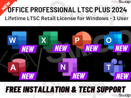 Image of MS OFFICESUITE LTSC Professional Plus 2024 | NEW 2026 Update Included | Retail License Key for Windowsdows (1 User /PC, Lifetime Validity) | Unlimited Reinstallations & Regular Updates (Quick Delivery)