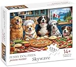Skywave Puzzle de pizza pour chien drôle 1000 Pièces pour les adultes Impossible dur difficile Callenging Food Kitchen Puzzle, animaux de compagnie Lover puzzles pour les amoureux du puzzle