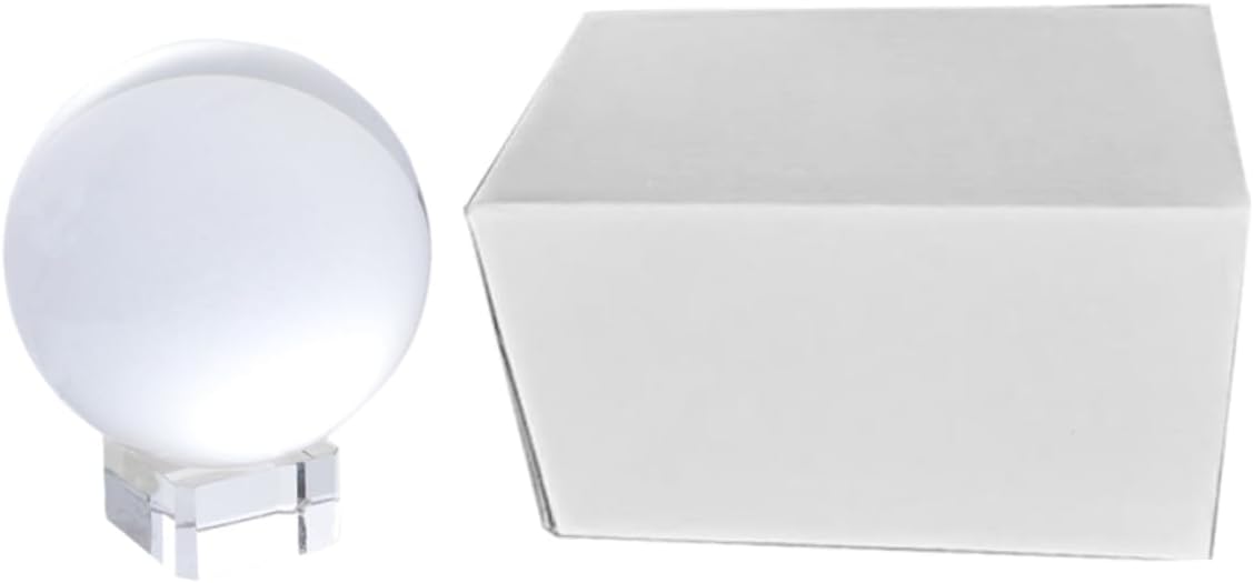 2pcs Crystal Ball Decor Decorative Balls Glass Adornment Desktop Ornament