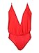 Choies Women's Wrap Spaghetti Strap Cross Back Solid Bodysuit S