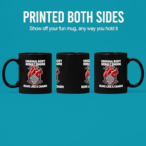 Taza de cerámica negra 11 oz Panvola original miniatura 3