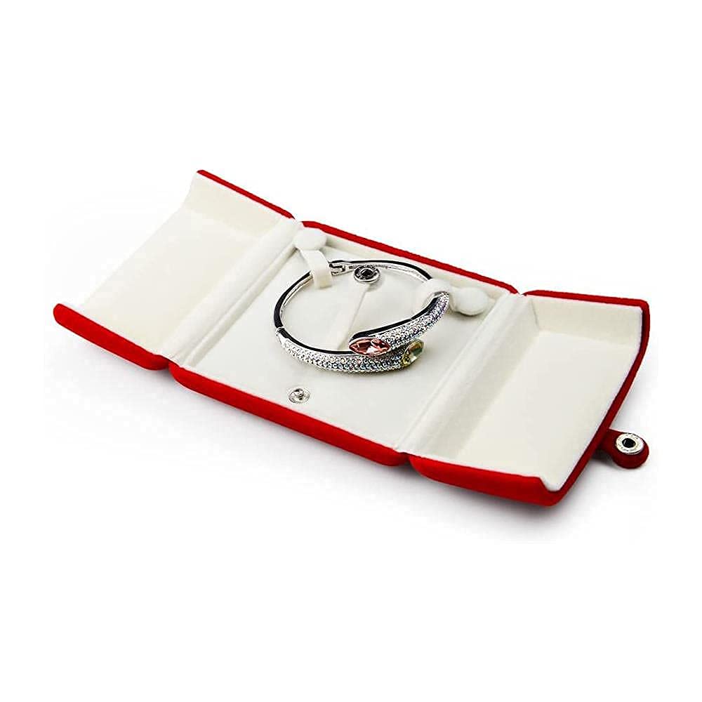 Portagioie rosso, scatola regalo di nozze, anello con diamanti, scatola per collane, gioielli, piccola per collane, anelli, bracciali (scatola per braccialetti)