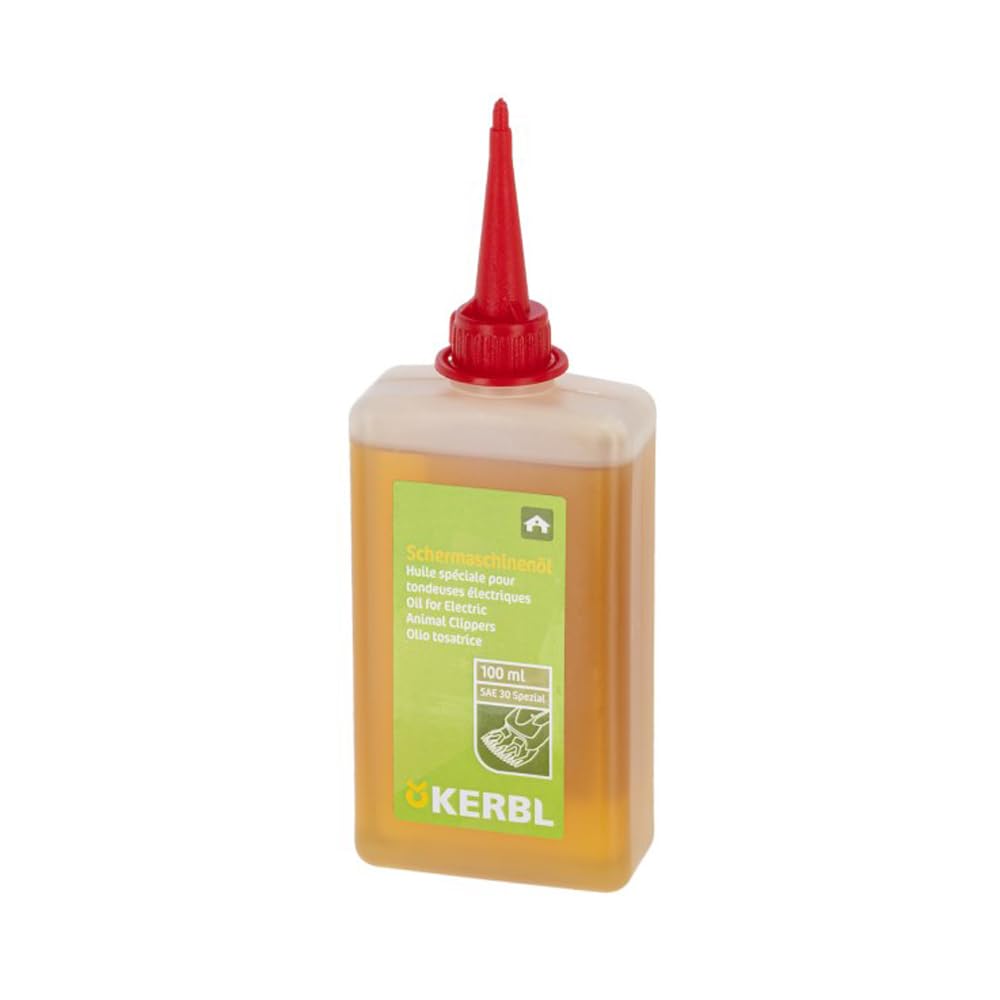 Kerbl Olio per tosatrici Constanta | 100 ml | per Tutte Le Comuni Macchine di Marca | Lubrificazione di Tutte Le Parti mobili nella Testina di rasatura | Facile da Usare Grazie alla Pratica Apertura