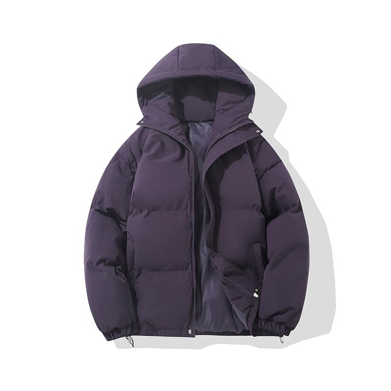 Sohodoo Chaqueta de invierno multicolor for hombre: ligera, impermeable y acolchada con capucha for viajes y deportes al aire libre.(H,L)