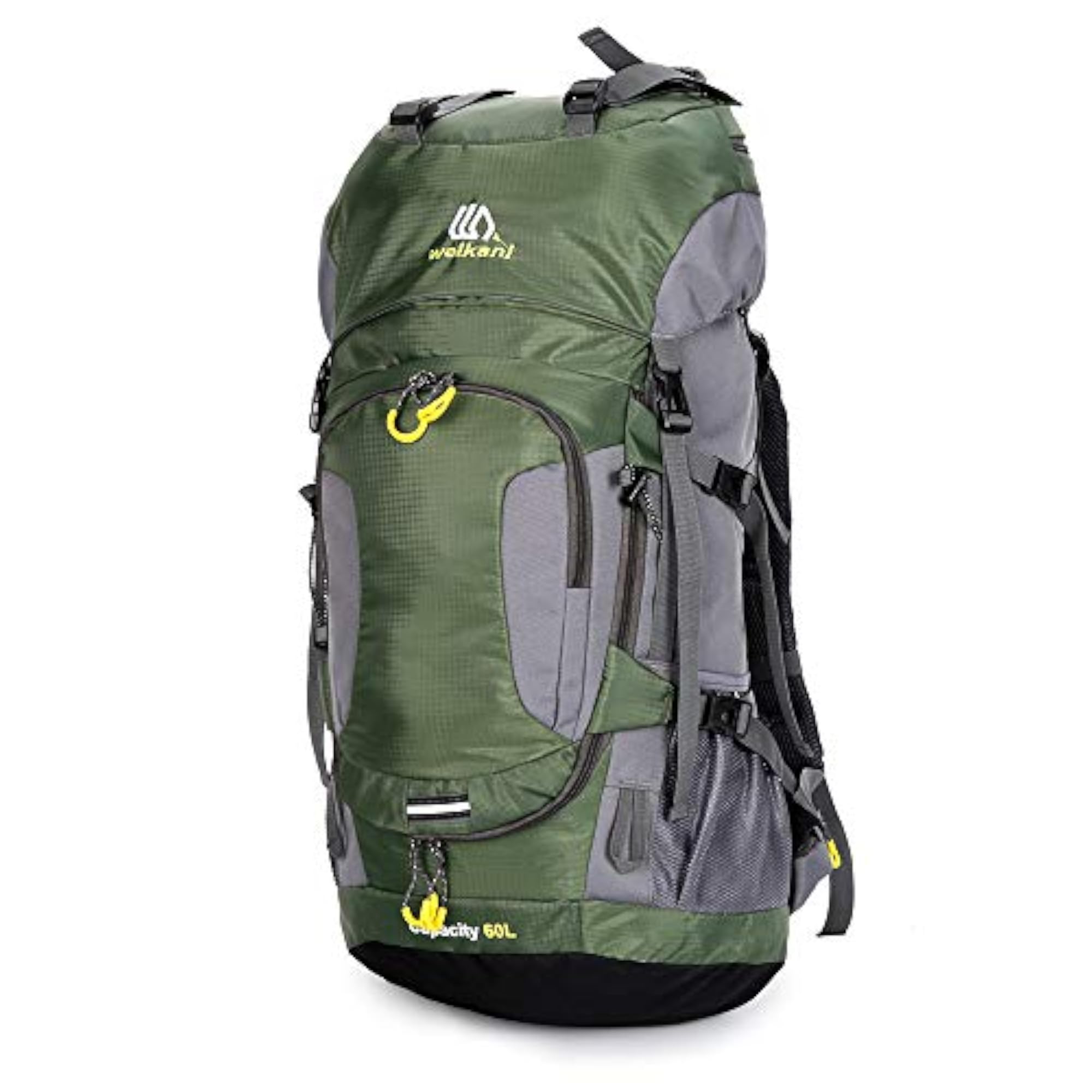 60L Waterproof Hiking Backpack with Rain Cover, Sport Bag