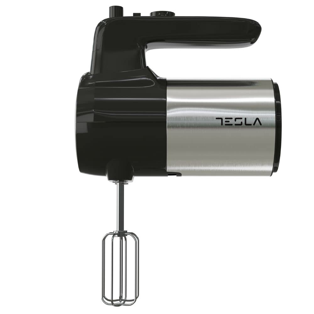 TESLA MX301BX mikser ręczny, 300 W, 5 prędkości, funkcja turbo, 2 pręty, 2 haczyki, czarno-rdzawy