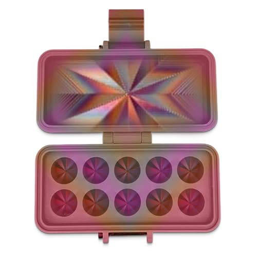 Planitia Corp. 3D Printed Vial Storage Case - Waterproof 3ml Vial Storage Case with 10 Slots - Freezer Safe Hard Shell Essential Oil Case for Home, Fridge, Travel, 16mm Max Diameter, 35mm Max Height