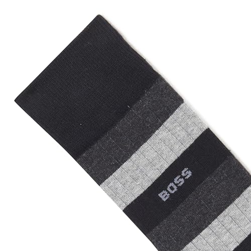 BOSS Men's 3 Pack Rib Design Cotton Socks4