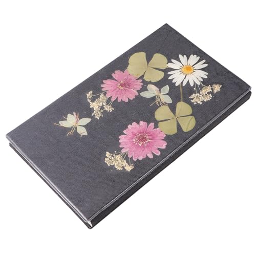 FIXOSHEE Cuaderno Diario Negro Diseño de Flores Secas Bloc de Notas de Escritura para Hogar Escuela Oficina Cuaderno de Notas Creativo Tamaño 68 Elegante